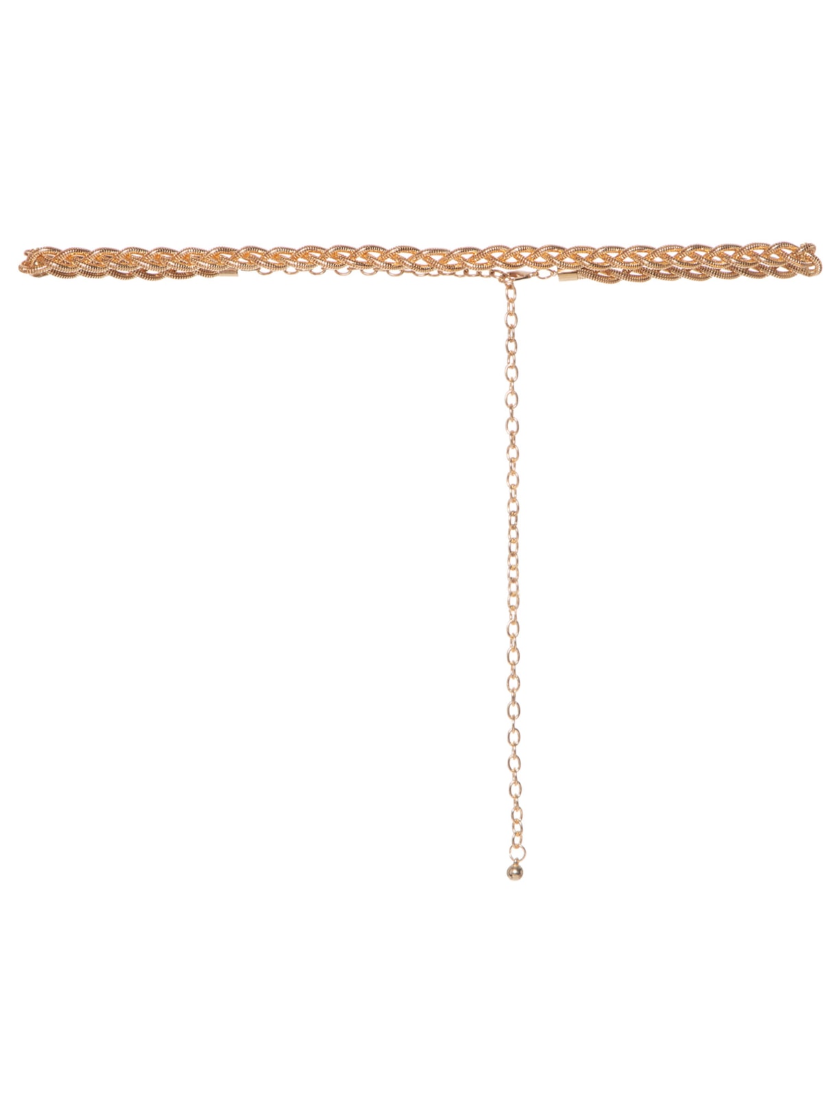 Cinto Feminino Corrente Trançada - Dourado