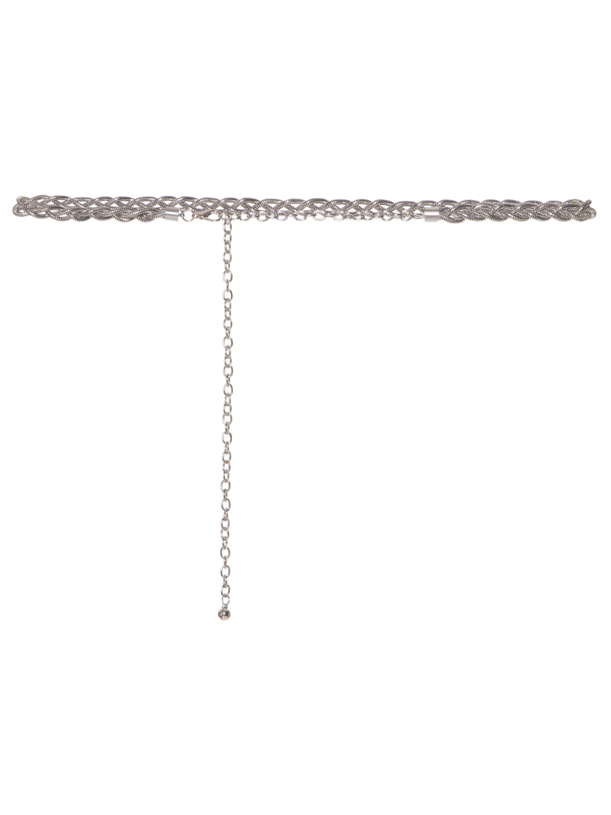 Cinto Feminino Corrente Trançada - Prateado