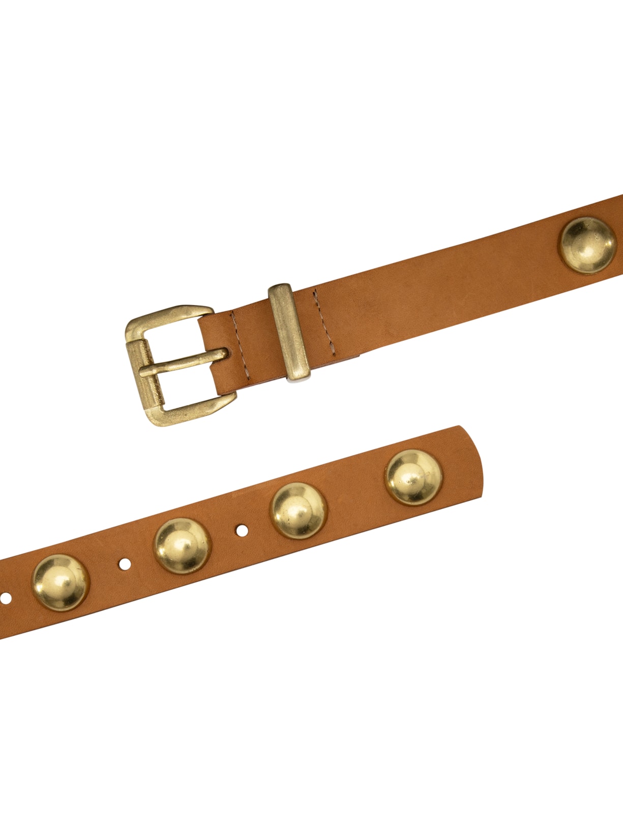 Cinto Feminino Couro Bolas Quadril Marrom Maria Filó