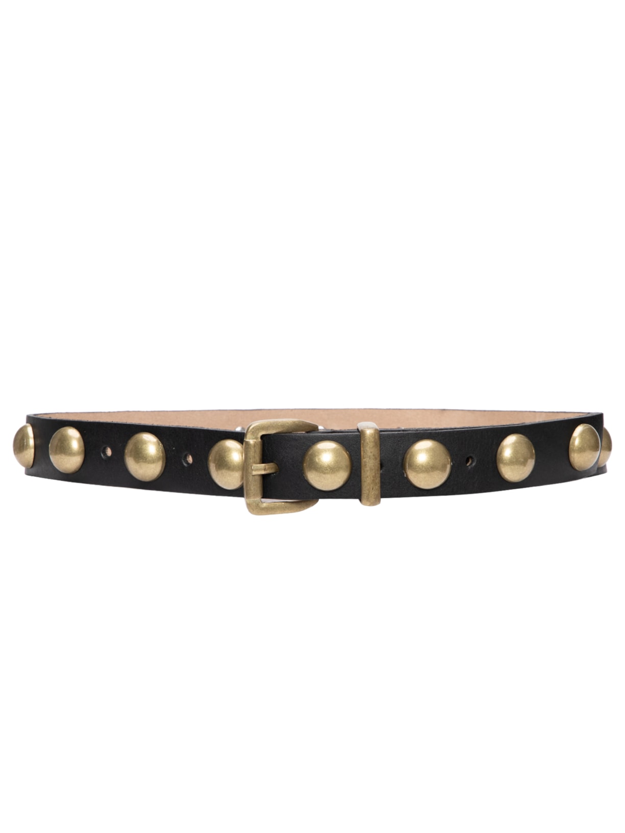 Cinto Feminino Couro Bolas Quadril - Preto