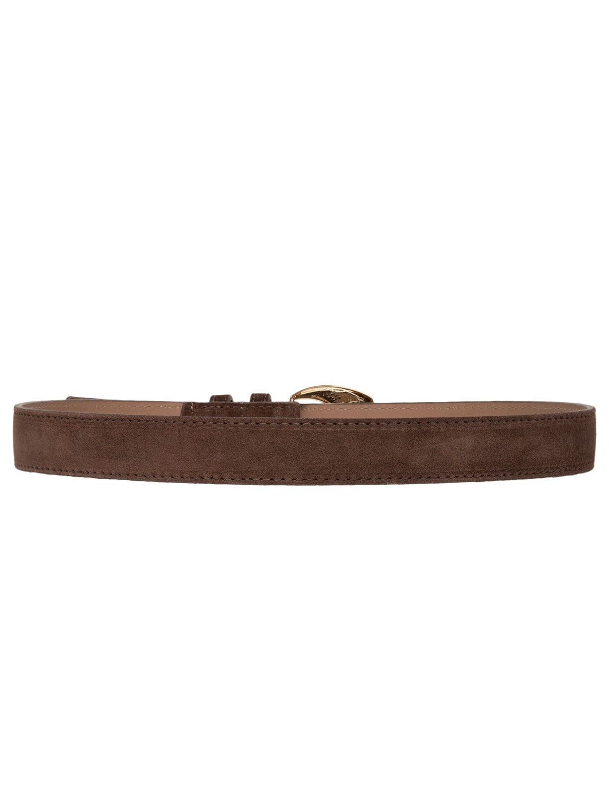 Cinto Feminino Couro Camurça Marrom Market 33