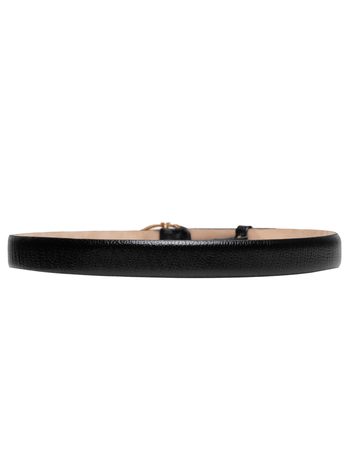 Cinto Feminino Couro Com Fivela De Metal Preto Basiq