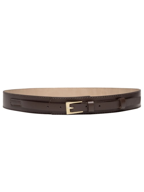 Cinto Feminino Couro Com Fivela De Quadrada - Marrom