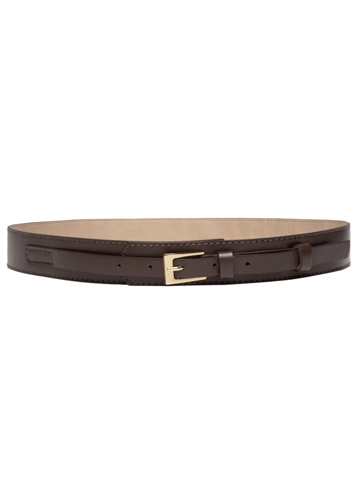 Cinto Feminino Couro Com Fivela De Quadrada - Marrom