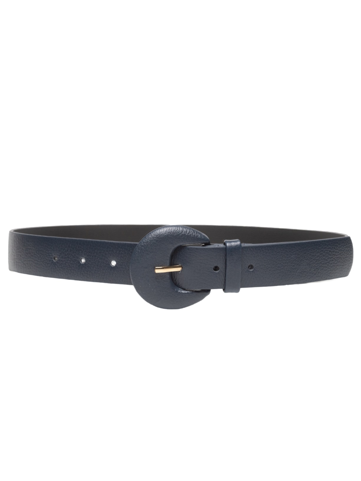 Cinto Feminino Couro Com Fivela Encapada Azul Basiq