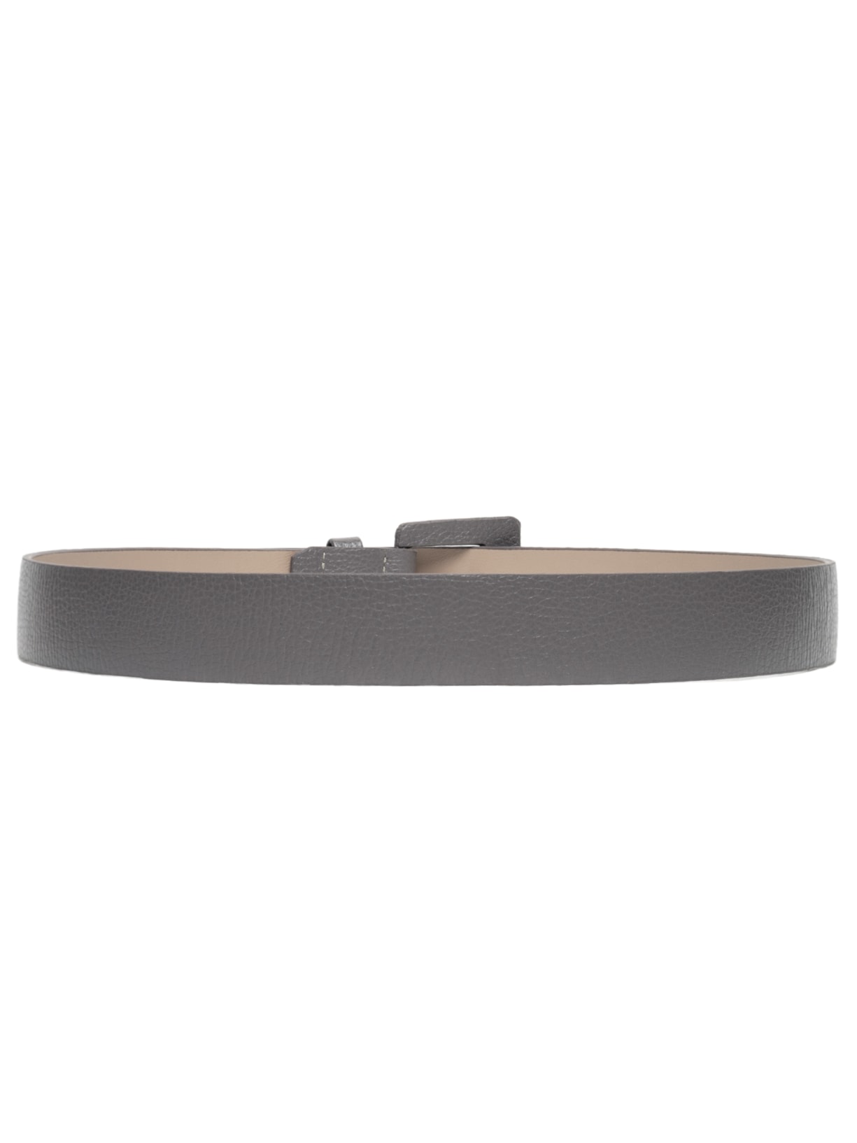 Cinto Feminino Couro Com Fivela Encapada Cinza Basiq
