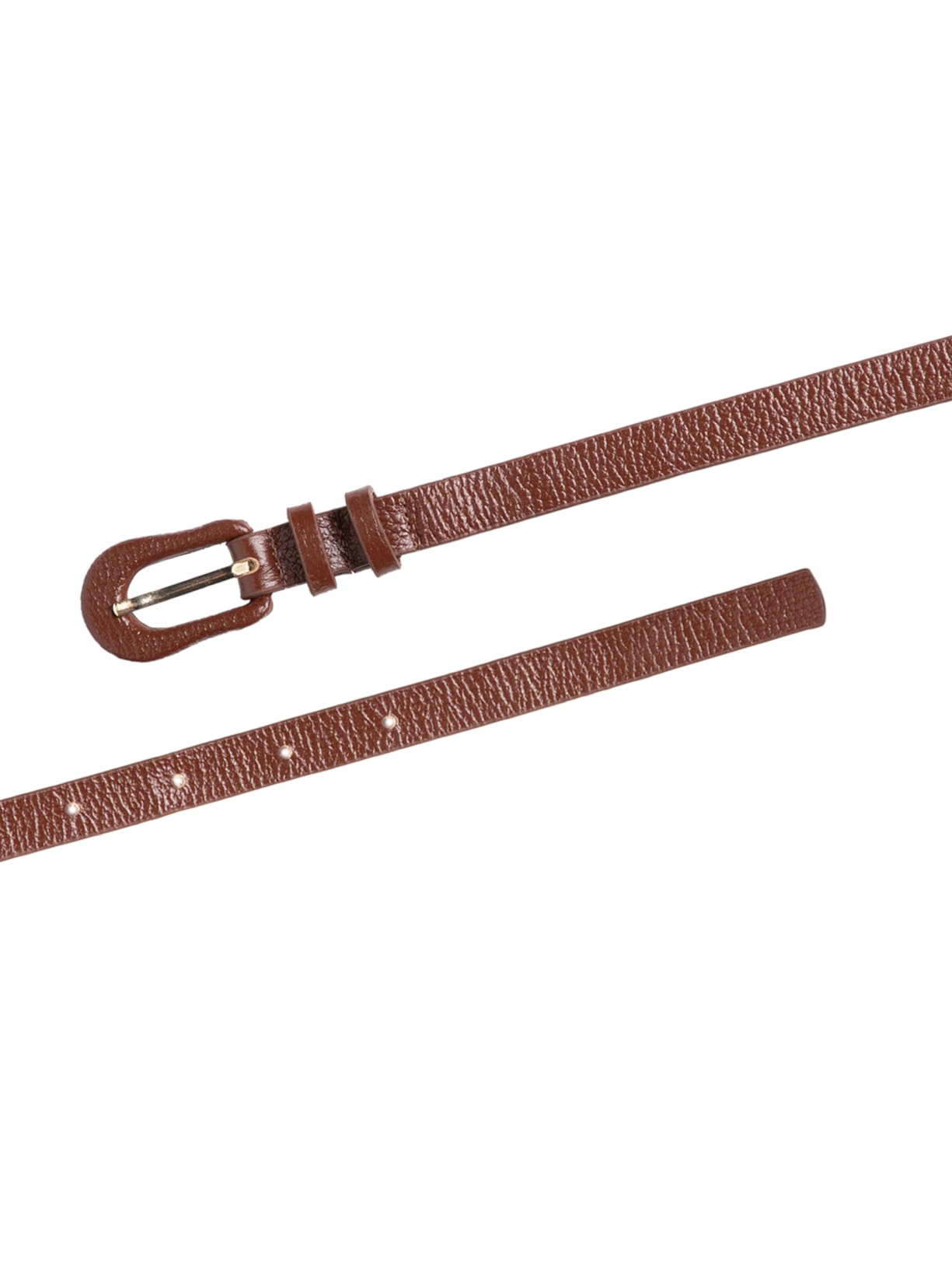 Cinto Feminino Couro Com Fivela Encapada Marrom Basiq