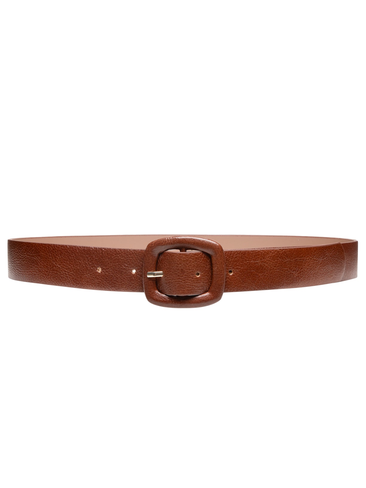 Cinto Feminino Couro Com Fivela Encapada - Marrom