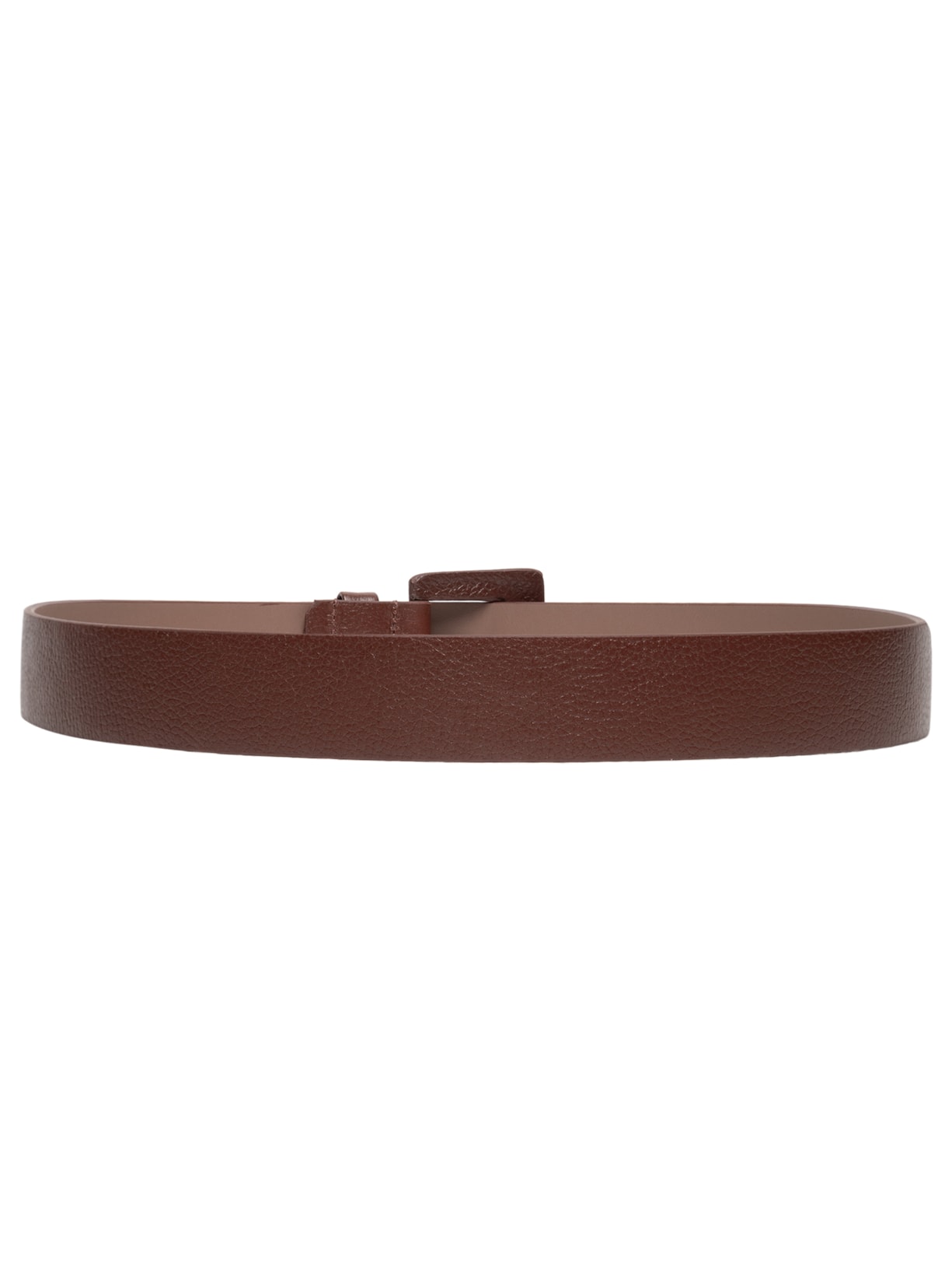 Cinto Feminino Couro Com Fivela Encapada Marrom Basiq