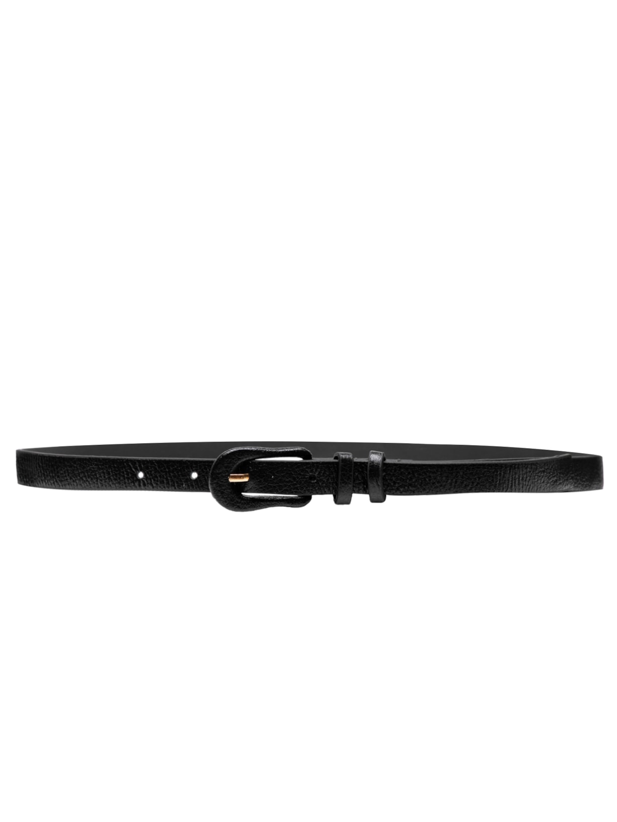 Cinto Feminino Couro Com Fivela Encapada - Preto