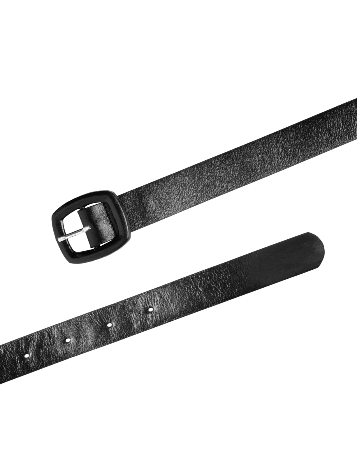 Cinto Feminino Couro Com Fivela Encapada Preto Basiq