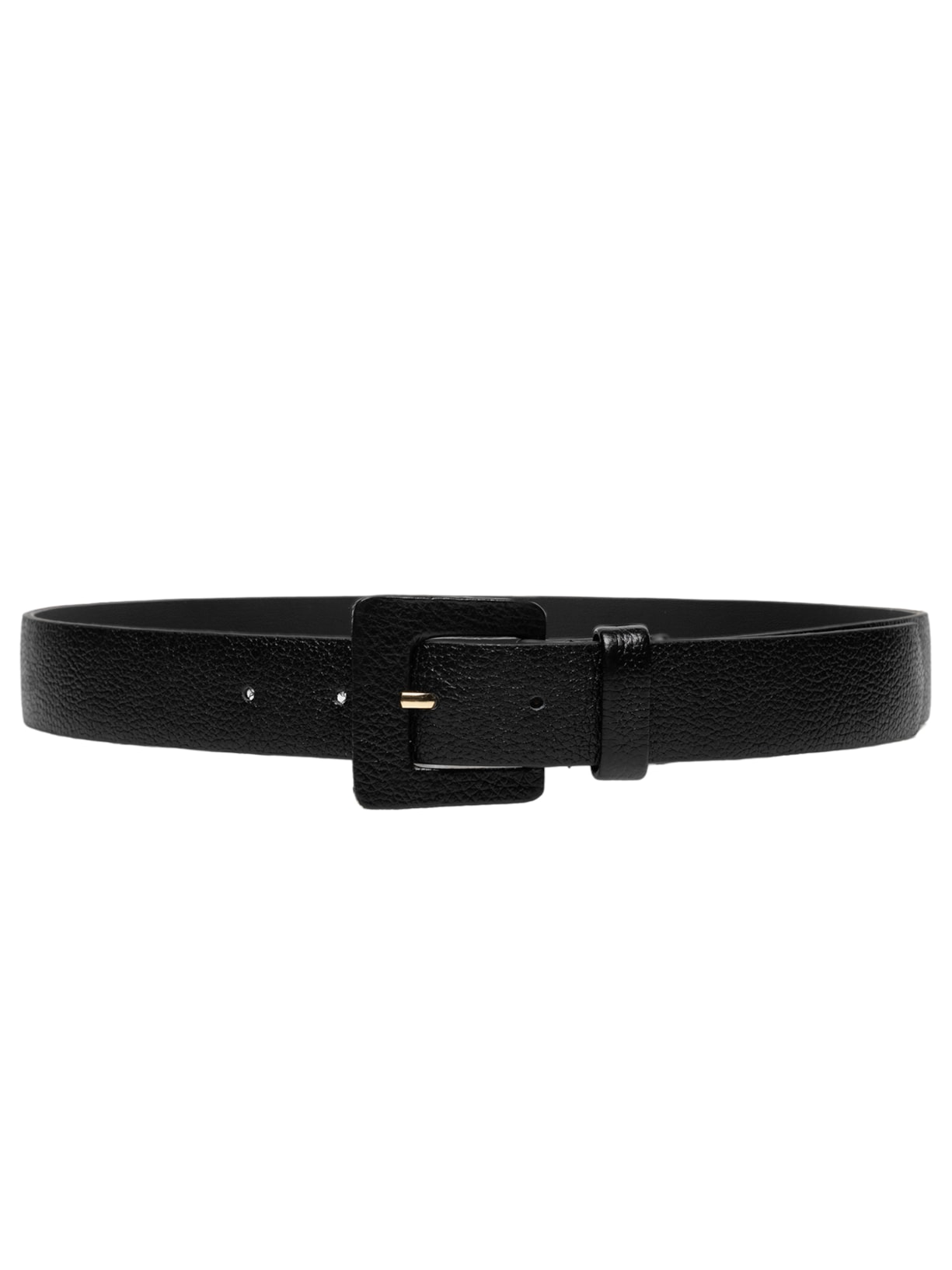 Cinto Feminino Couro Com Fivela Encapada Preto Basiq