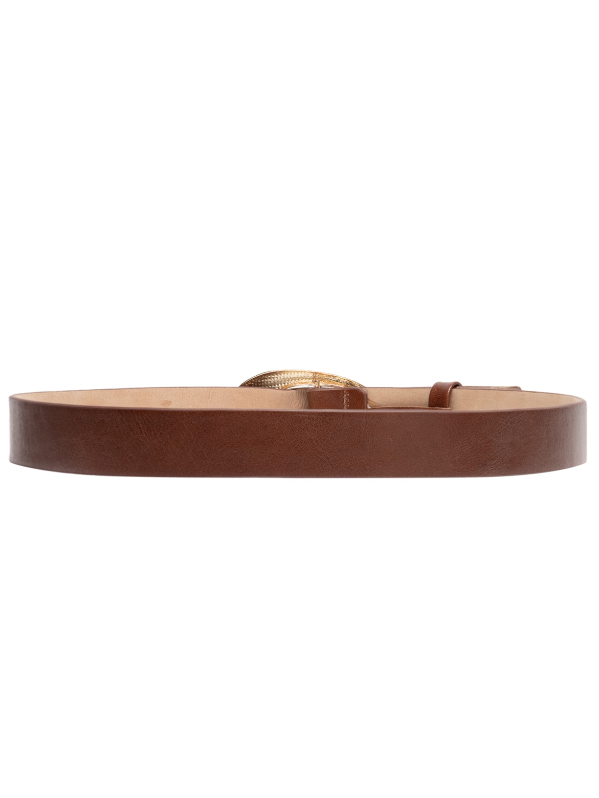 Cinto Feminino Couro Com Fivela Escovada Marrom  '2Essential