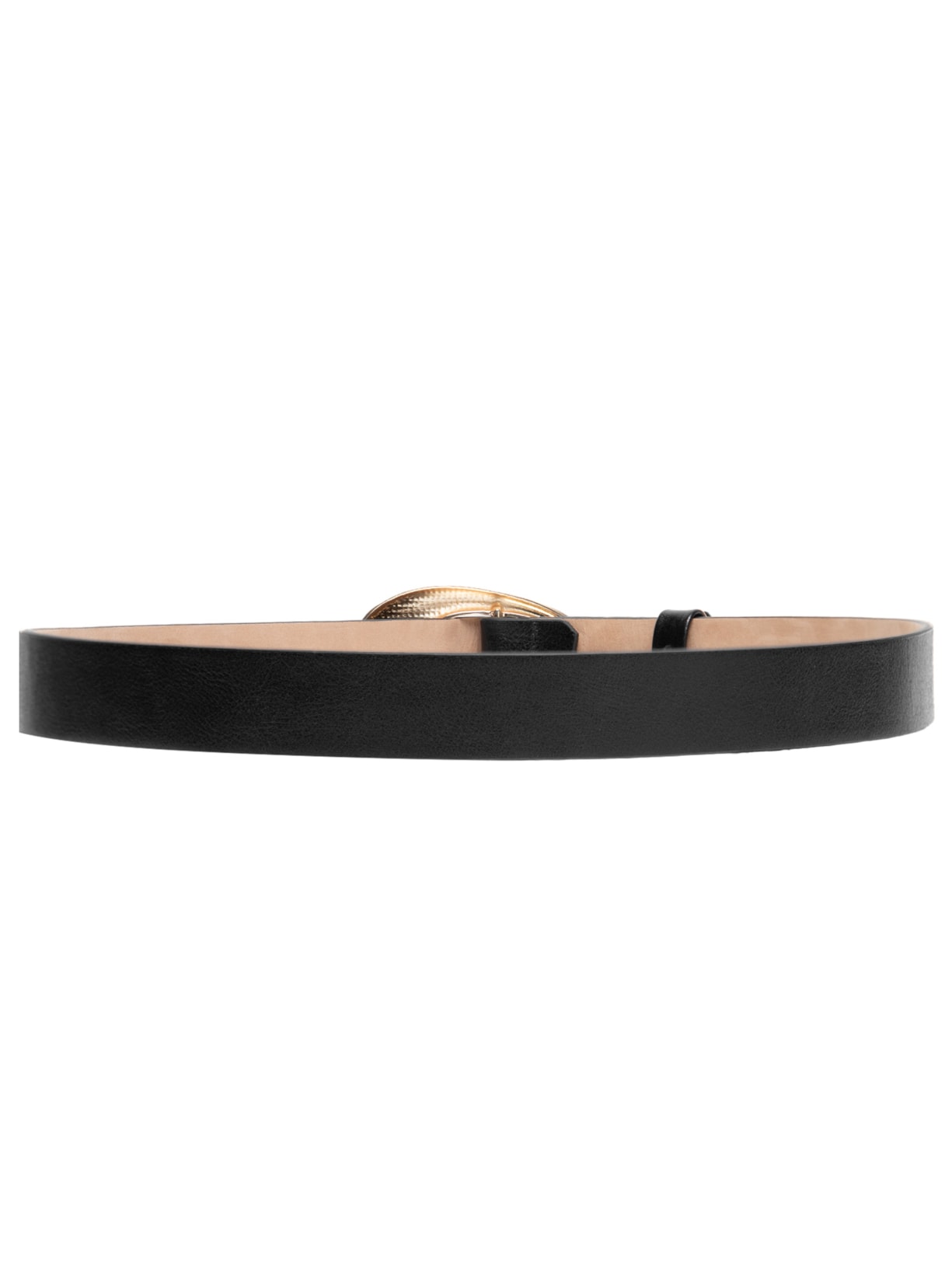 Cinto Feminino Couro Com Fivela Escovada Preto  '2Essential