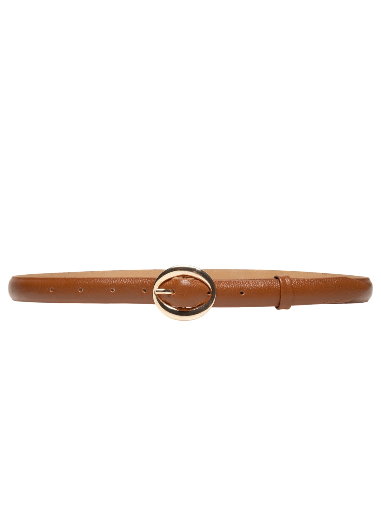 Cinto Feminino Couro Com Fivela - Marrom