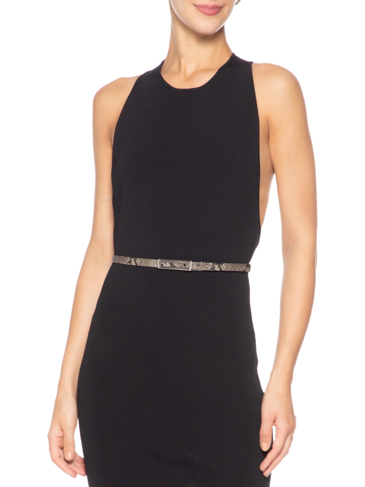 Cinto Feminino Couro Com Fivela Retangular Animal Print '2Essential