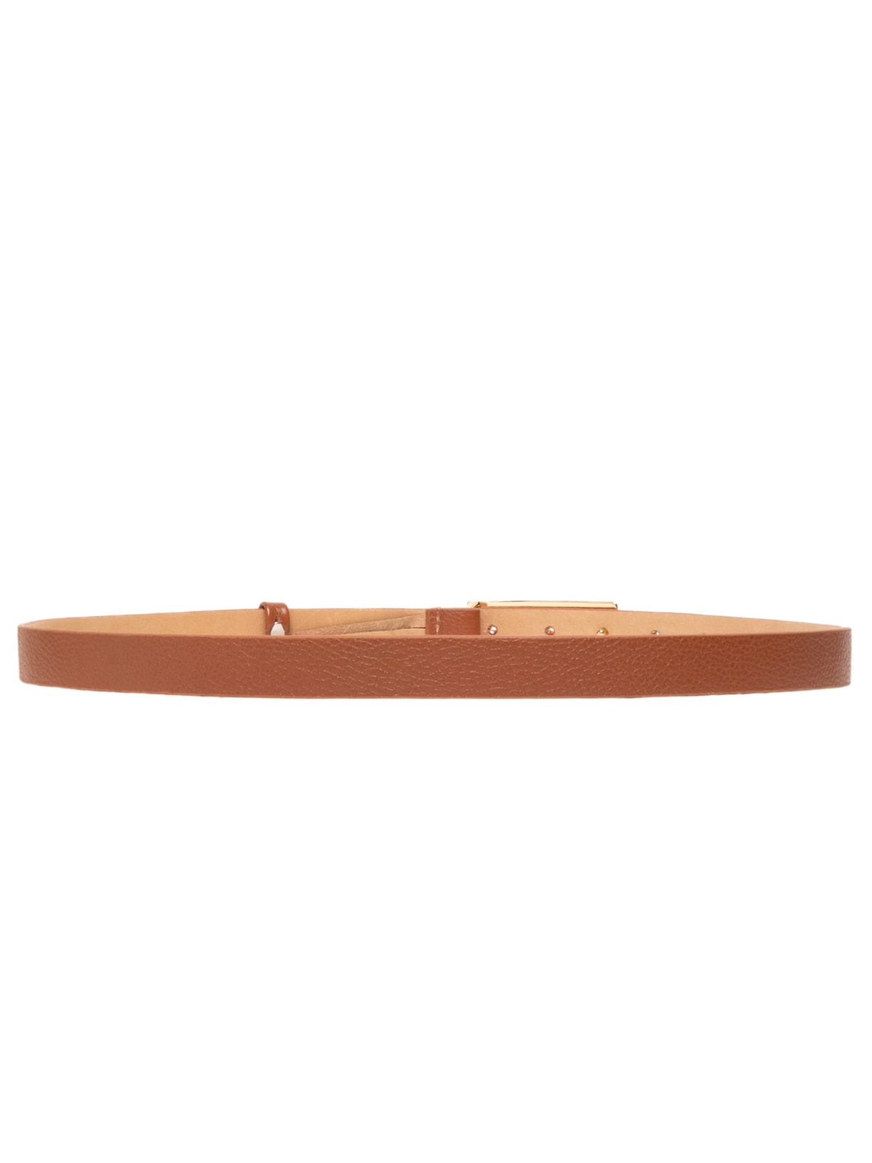 Cinto Feminino Couro Com Fivela Retangular Marrom Market 33