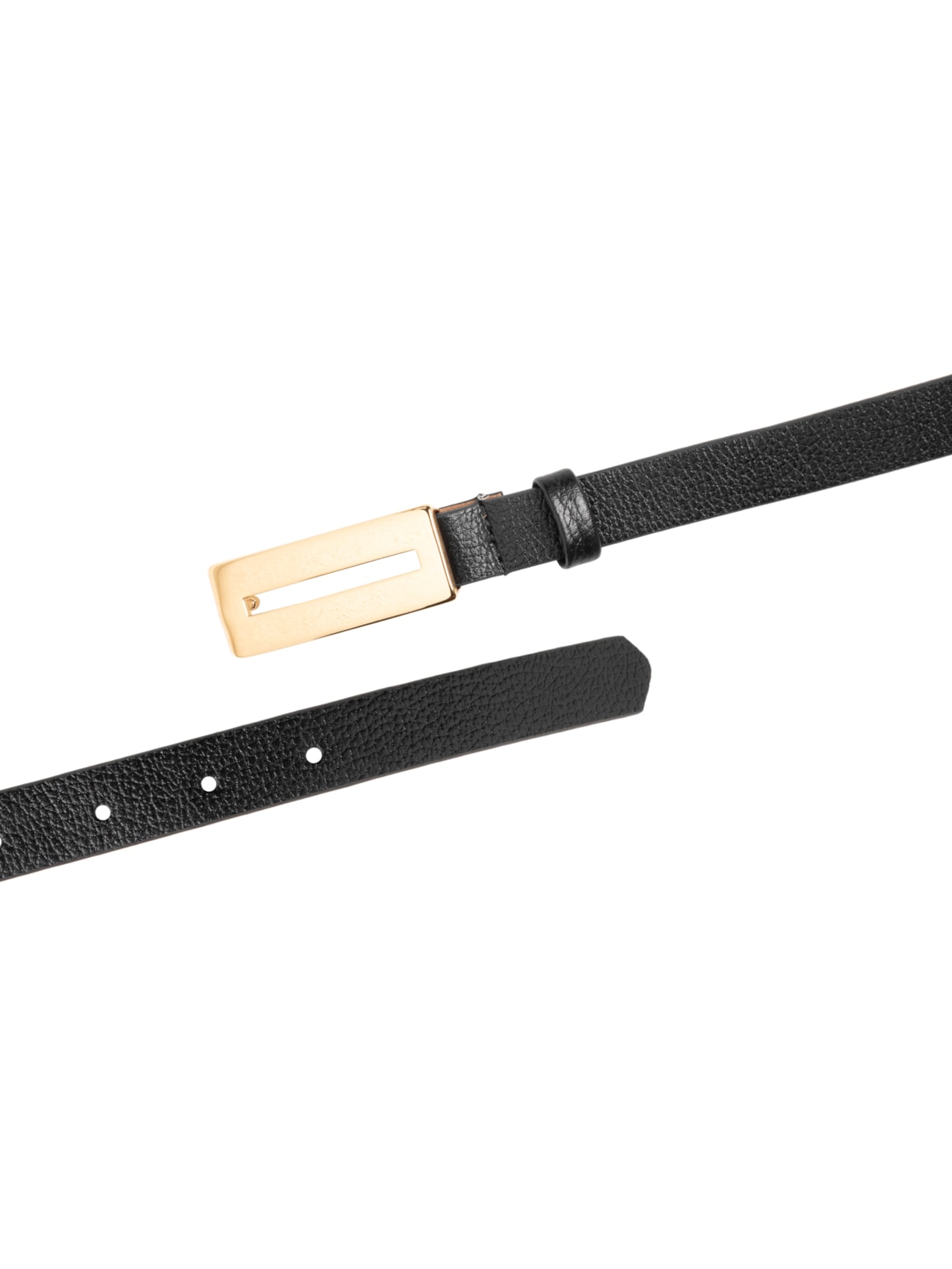 Cinto Feminino Couro Com Fivela Retangular Preto Market 33