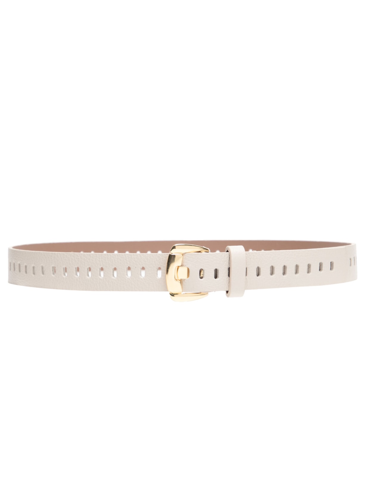 Cinto Feminino Couro Detalhado - Off White