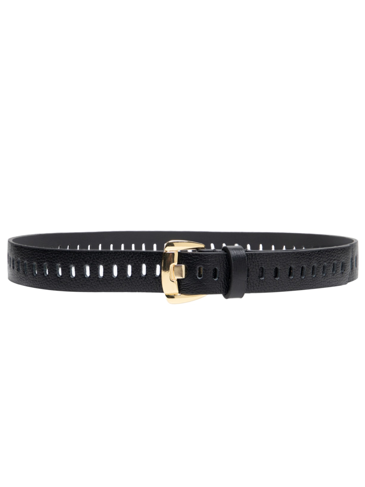 Cinto Feminino Couro Detalhado - Preto