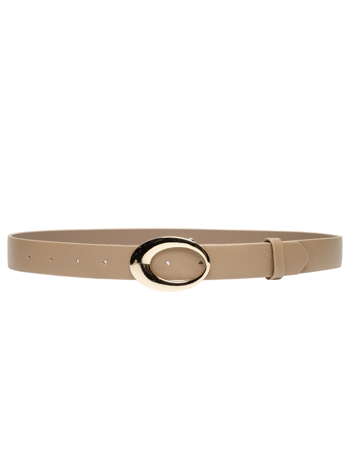 Cinto Feminino Couro Dourado - Bege