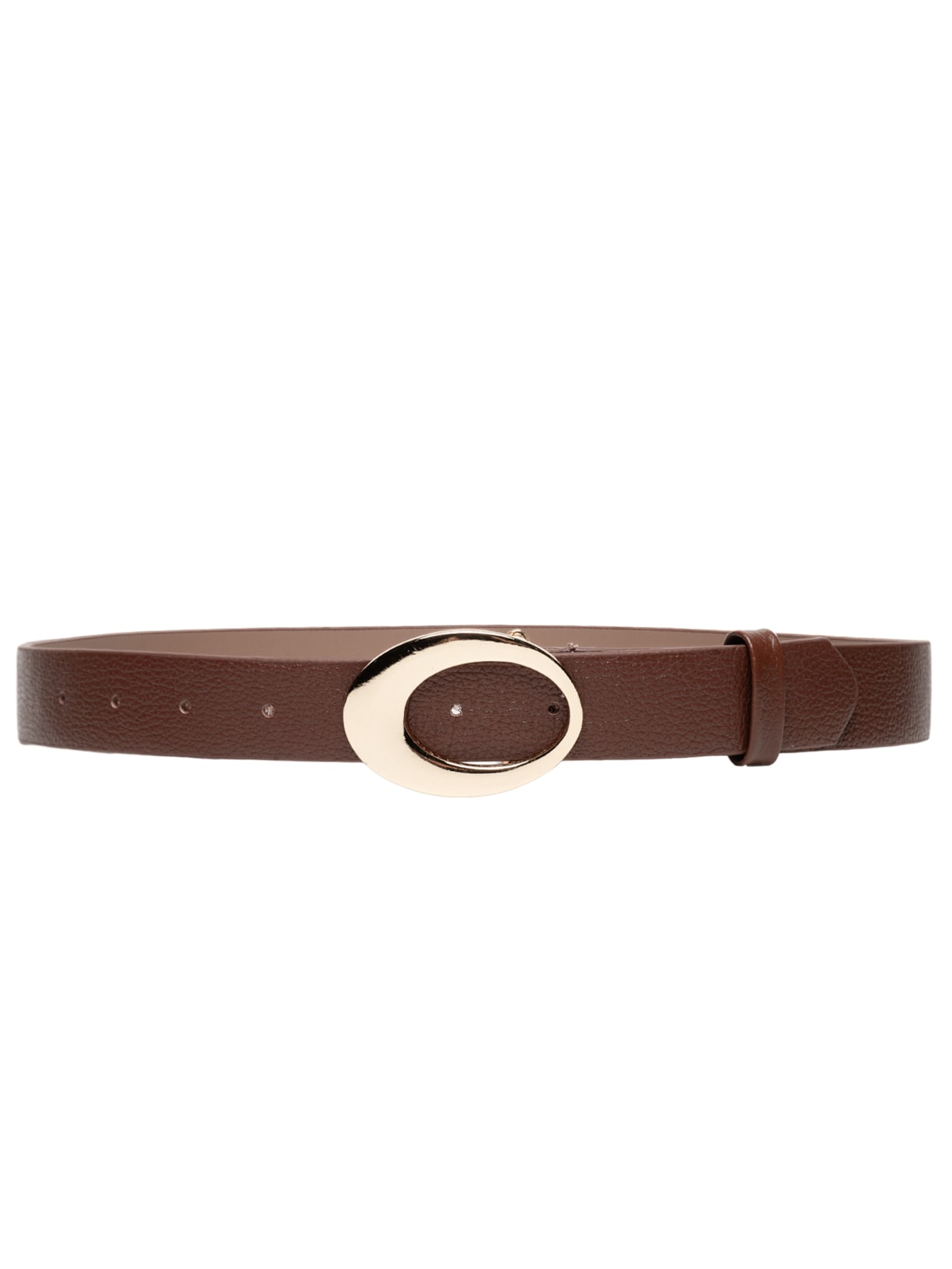 Cinto Feminino Couro Dourado Marrom Market 33