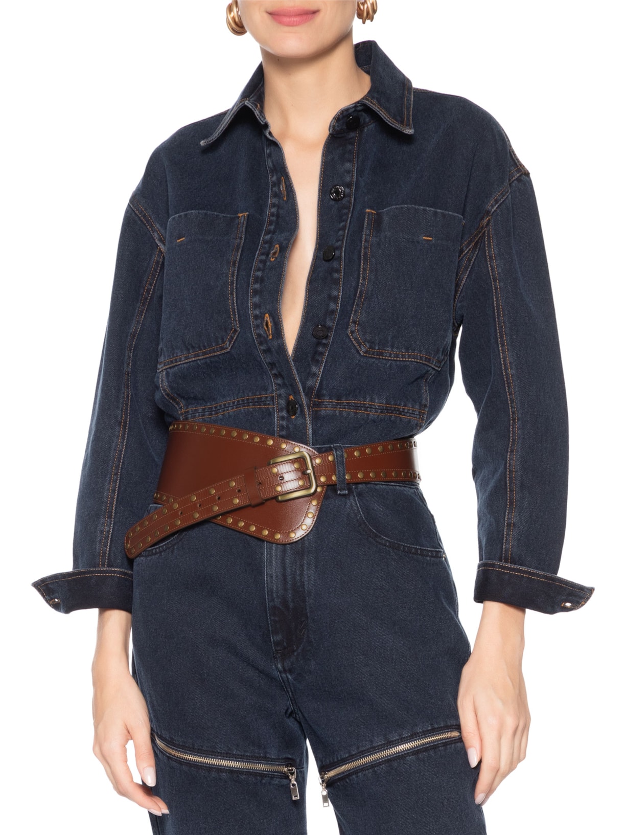 Cinto Feminino Couro Dylan Ca Marrom Nk