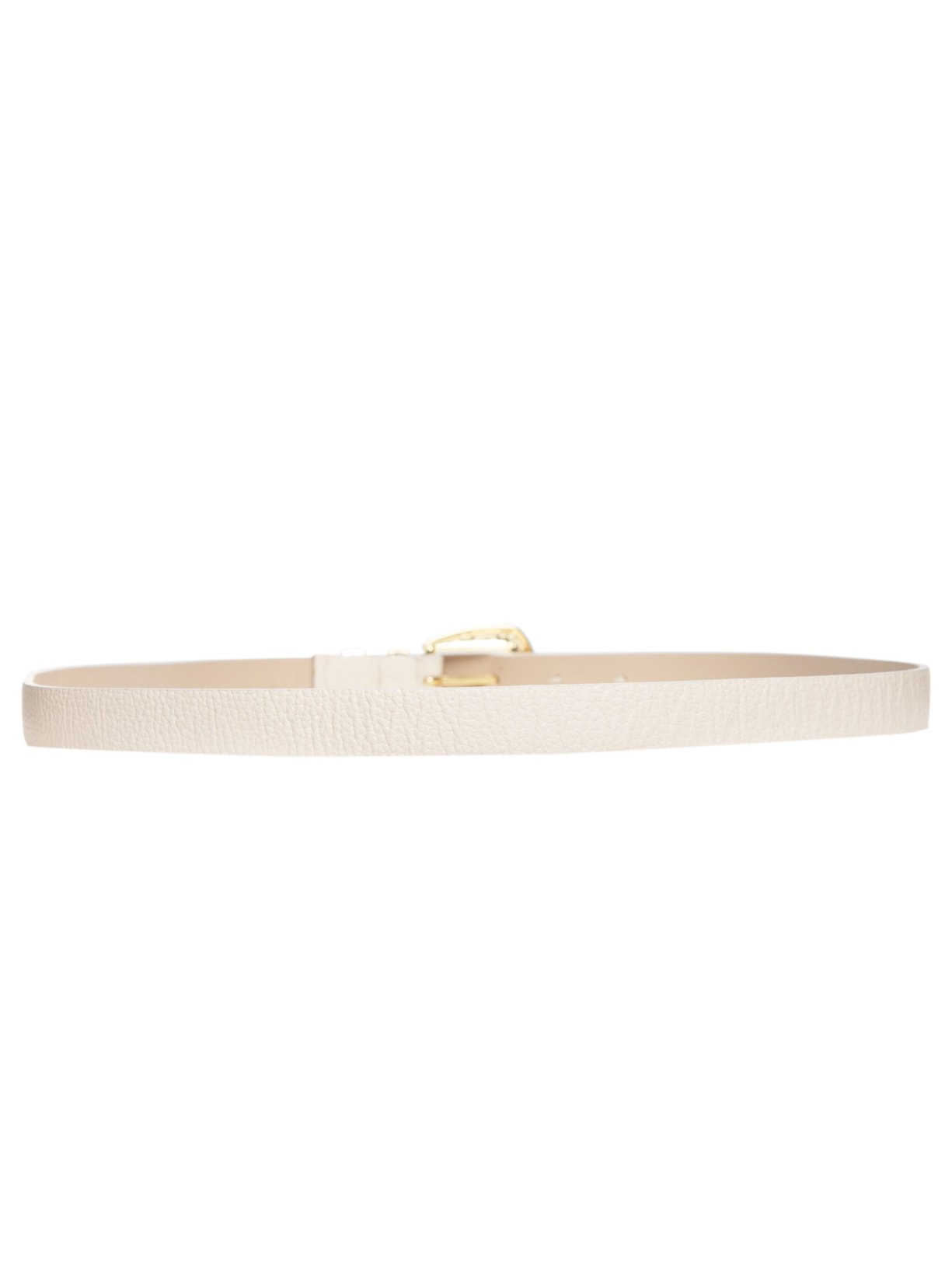 Cinto Feminino Couro Fino Básico Off White Basiq