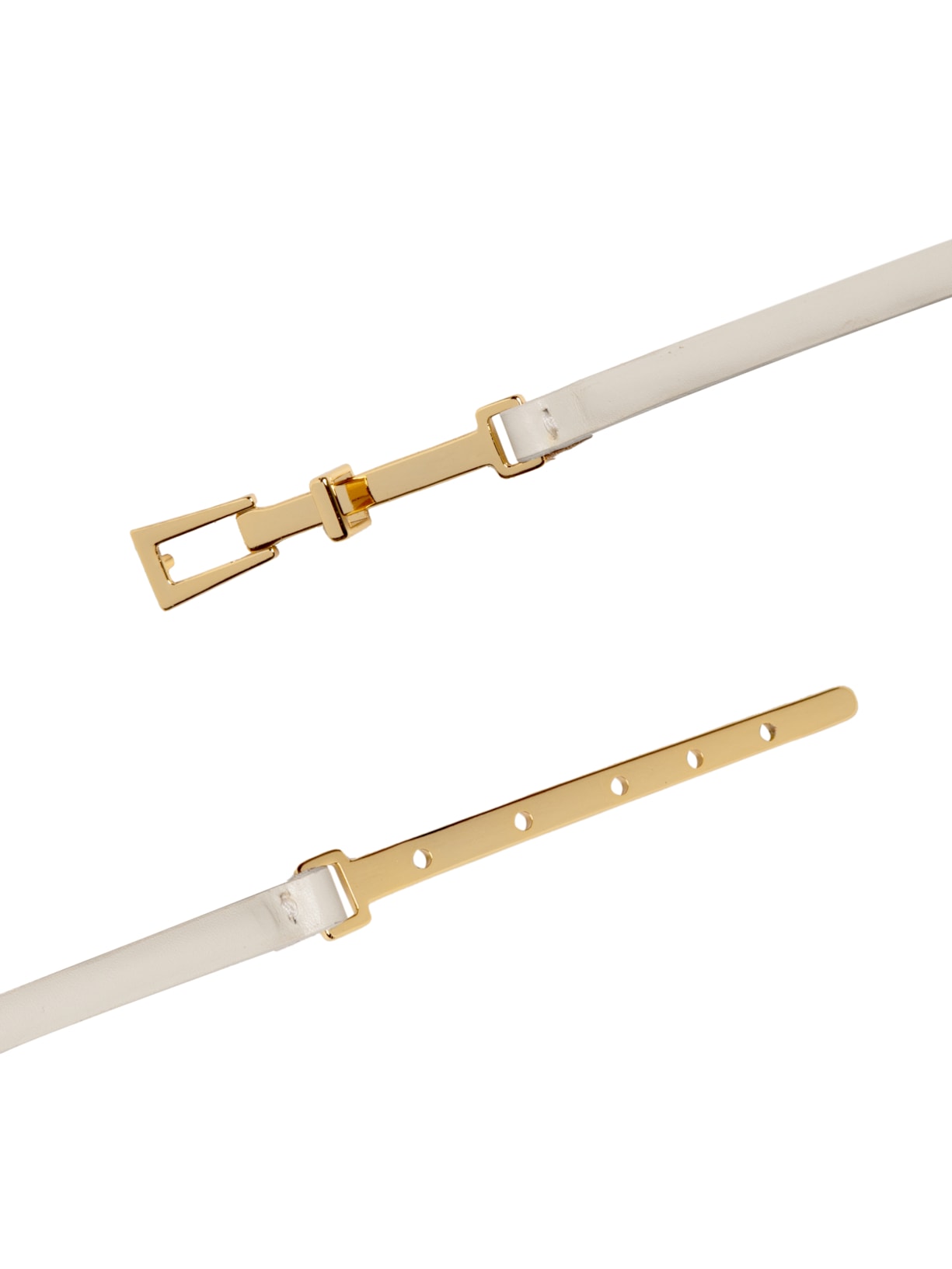 Cinto Feminino Couro Fino Branco Animale