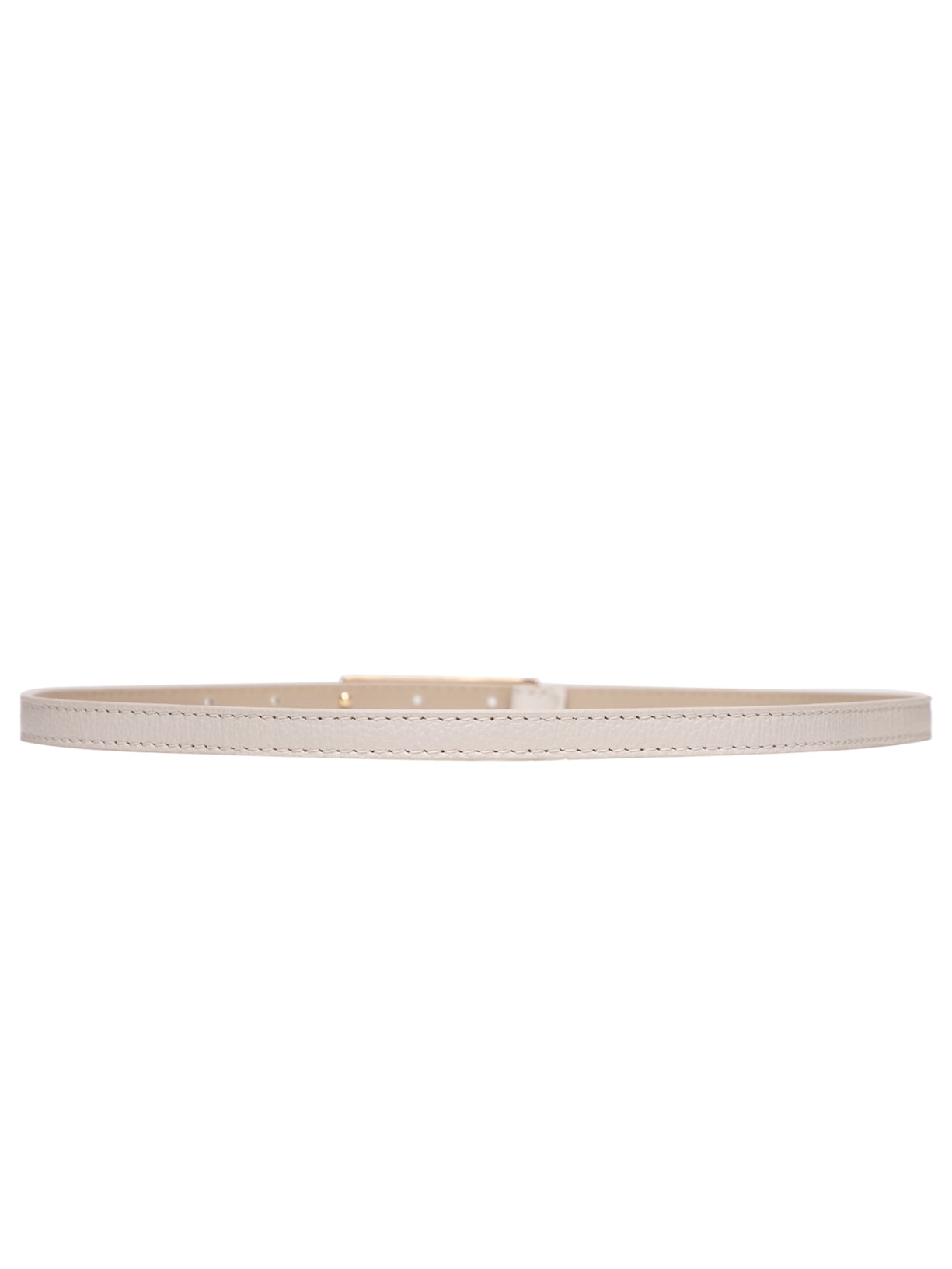 Cinto Feminino Couro Fino Com Fivela De Metal Off White Basiq