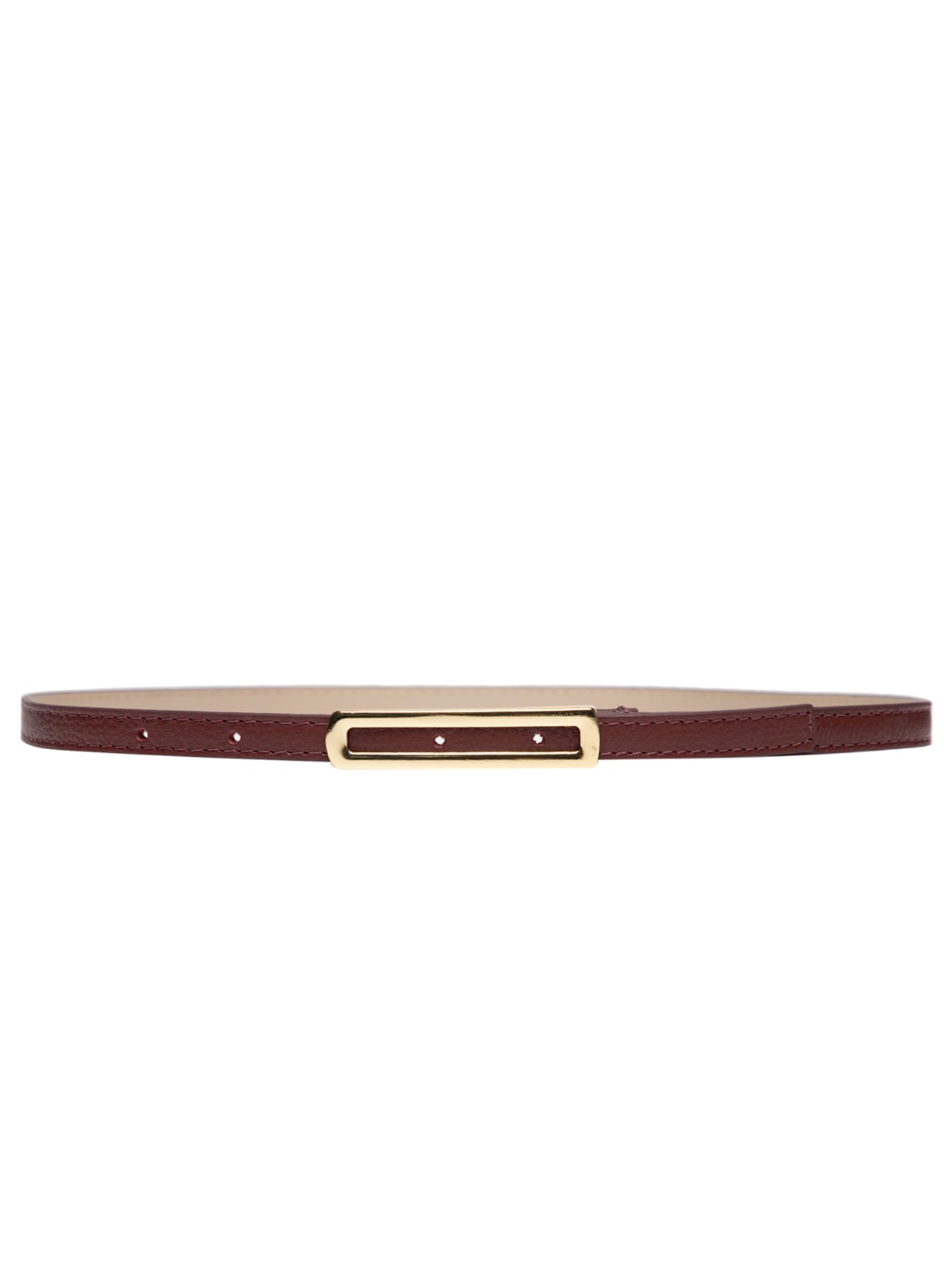 Cinto Feminino Couro Fino Com Fivela De Metal - Vinho