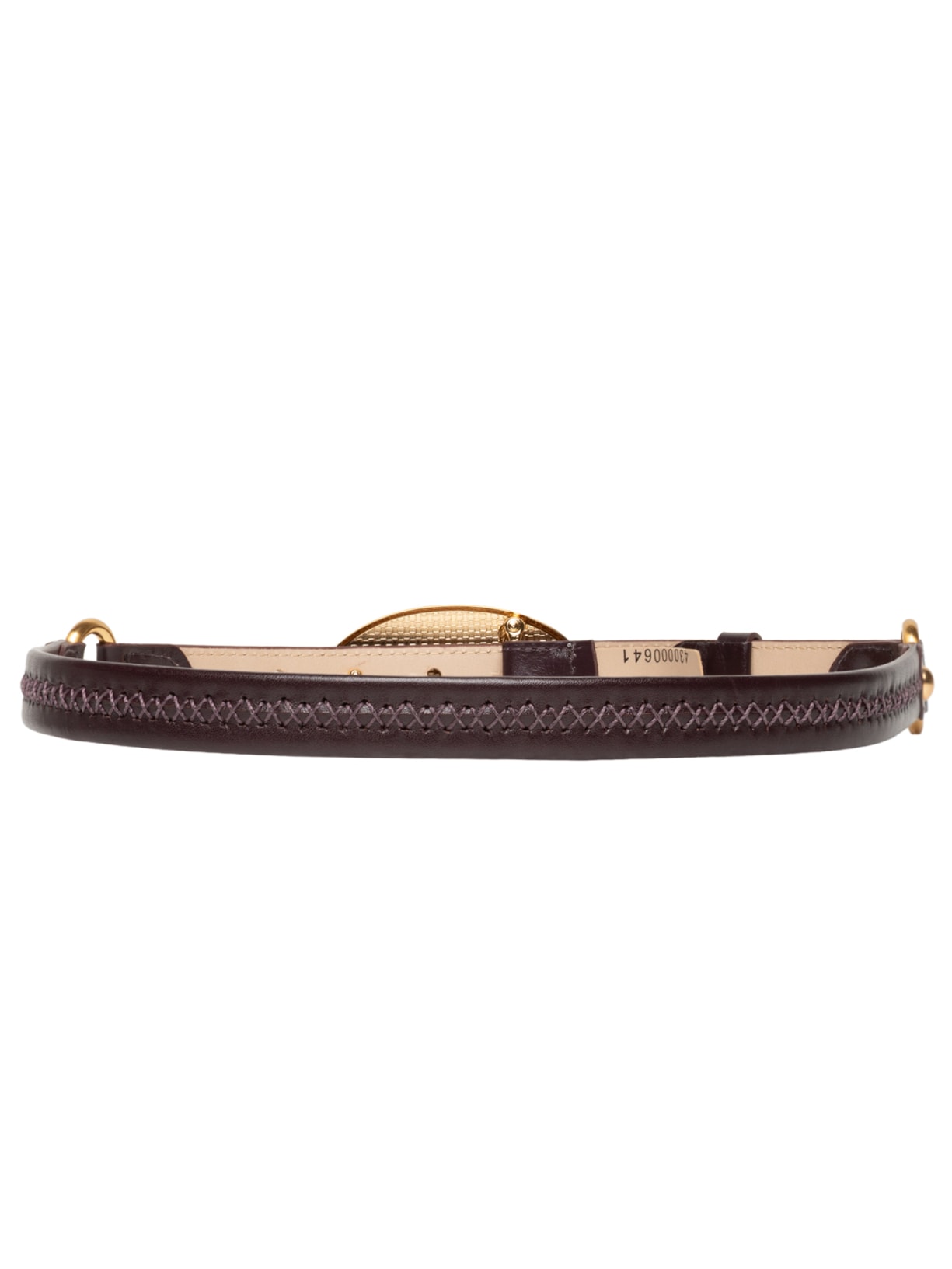 Cinto Feminino Couro Fino Fivela Oval Metal Marrom Arezzo