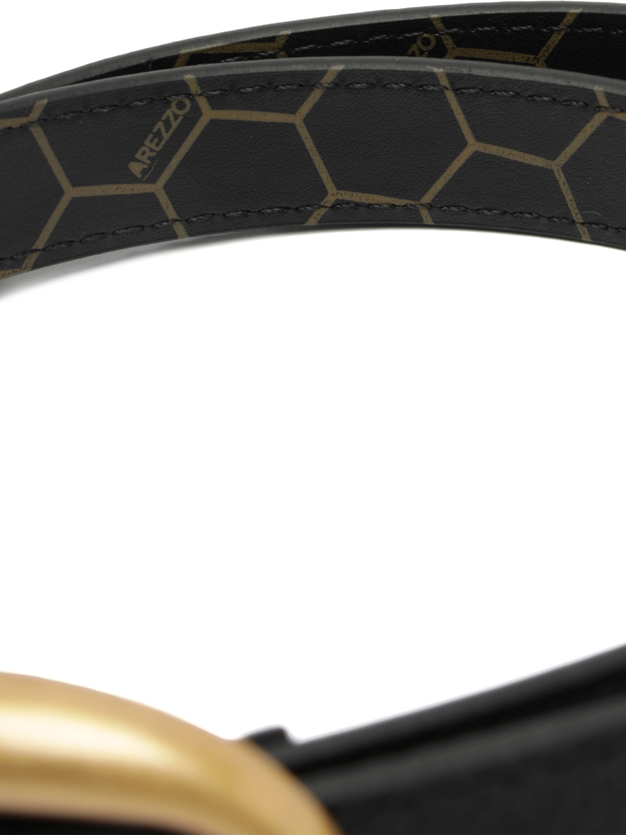 Cinto Feminino Couro Fino Fivela Ovalada Preto Arezzo