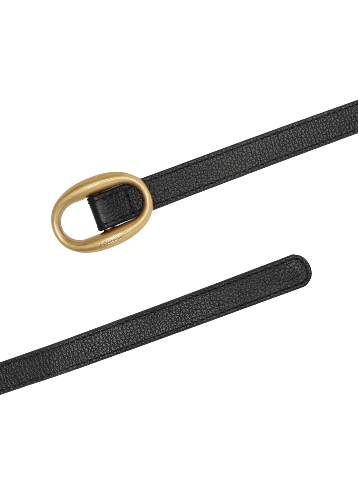 Cinto Feminino Couro Fino Fivela Ovalada Preto Arezzo