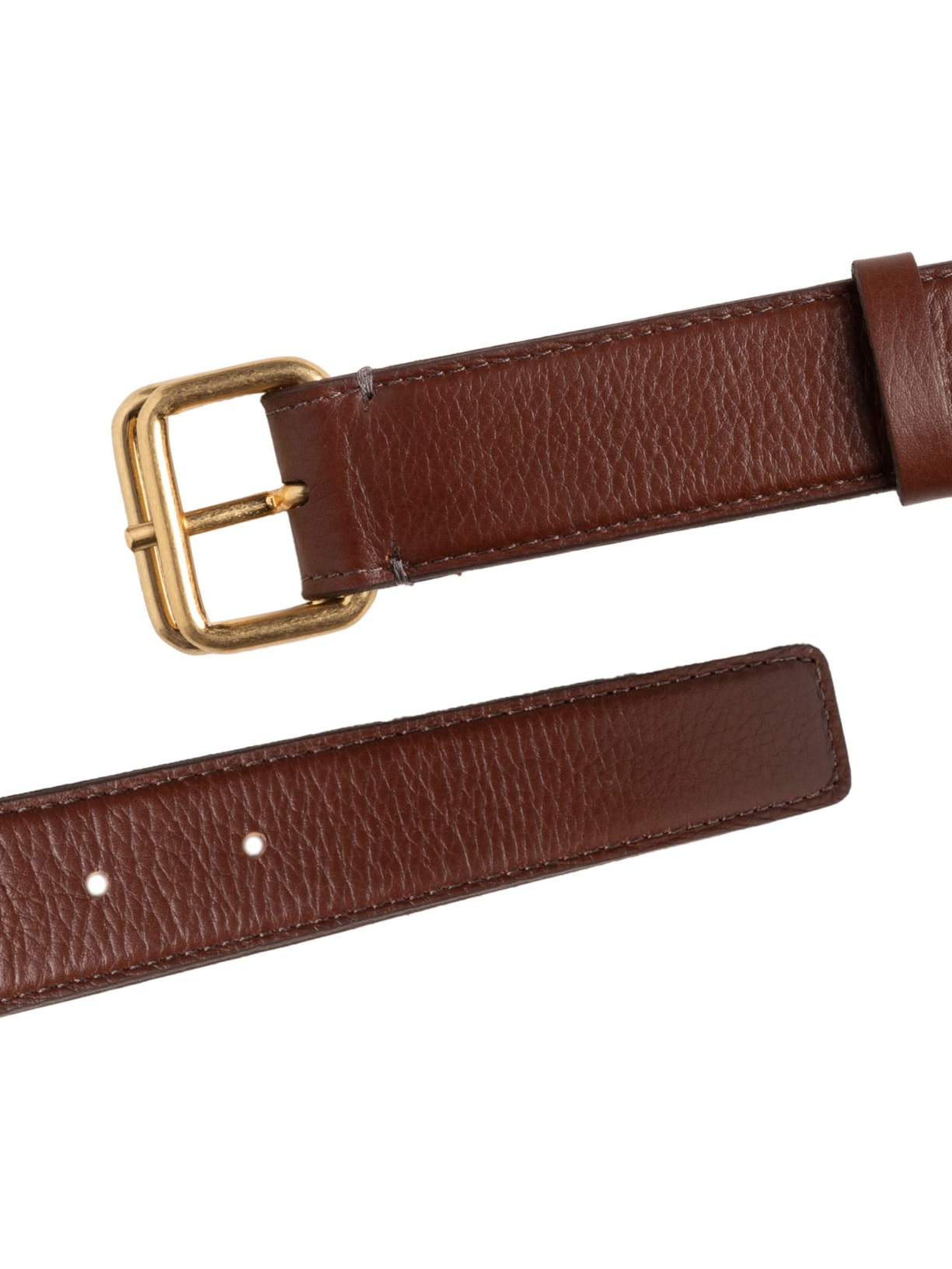 Cinto Feminino Couro Fivela Dupla Marrom Animale