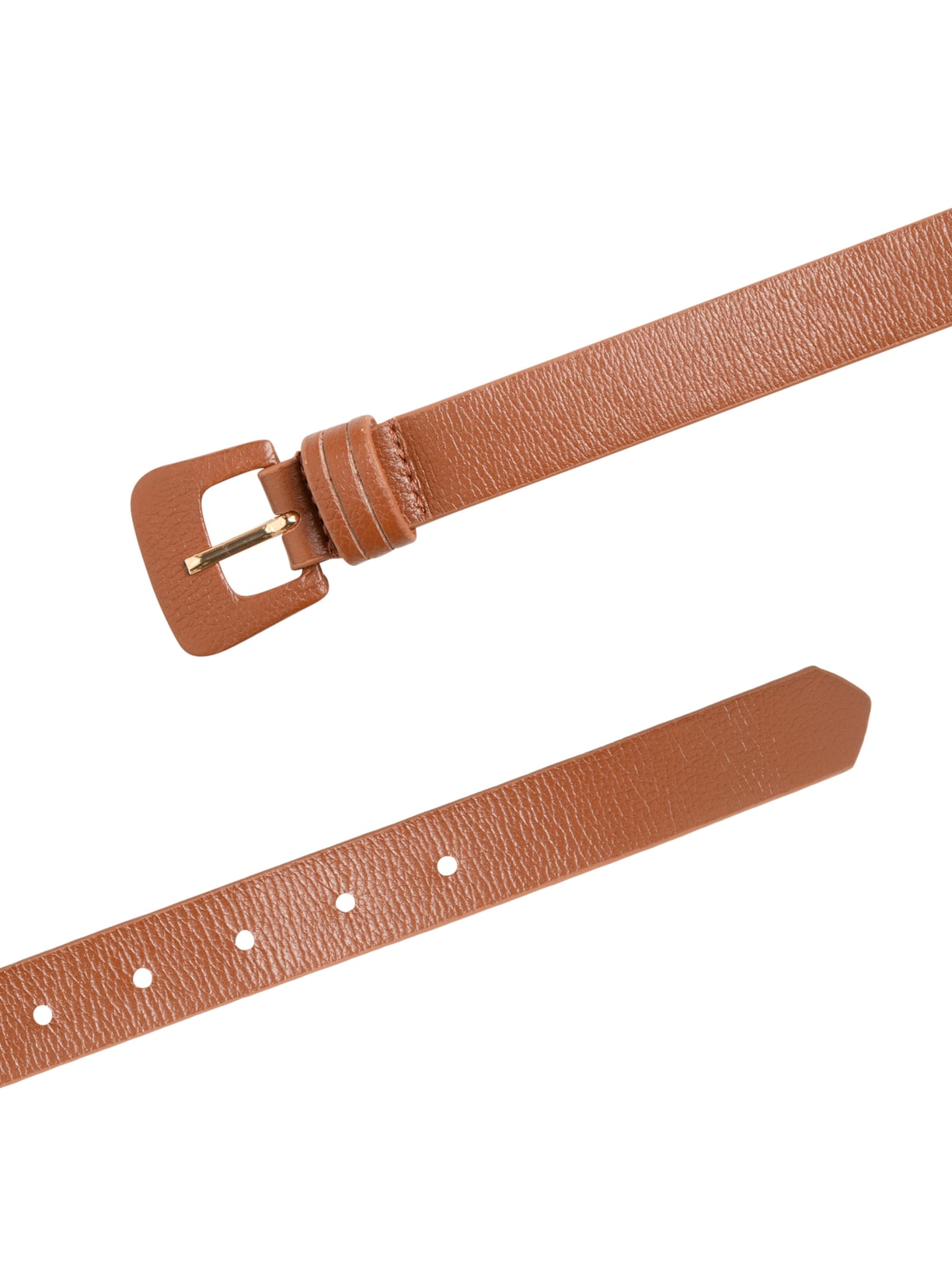 Cinto Feminino Couro Fivela Encapada Bege Basiq