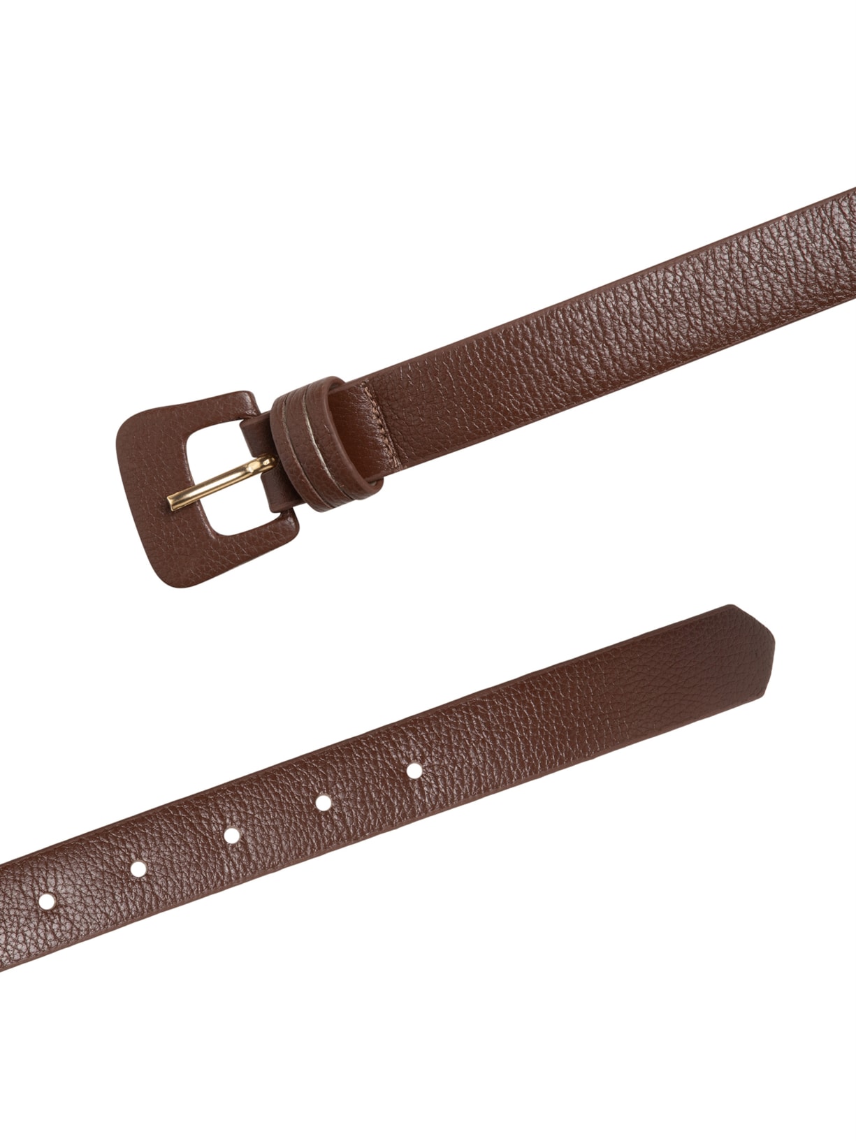 Cinto Feminino Couro Fivela Encapada Marrom Basiq