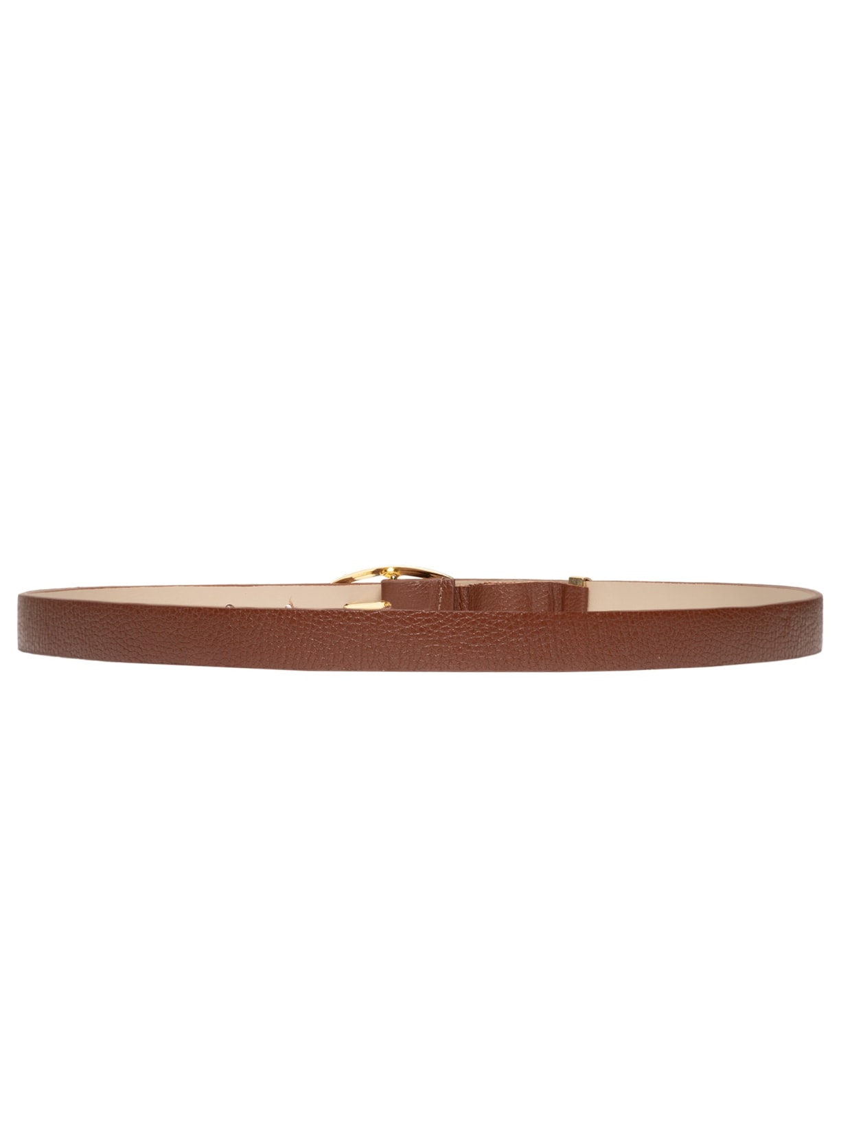 Cinto Feminino Couro Fivela Oval Marrom Basiq