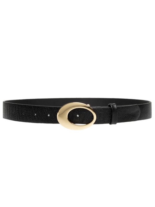 Cinto Feminino Couro Fivela - Preto