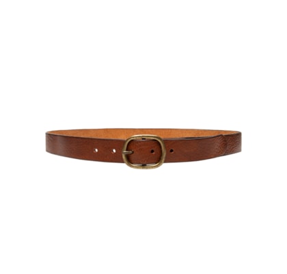 CInto Feminino Couro Fivela Vintage - Marrom