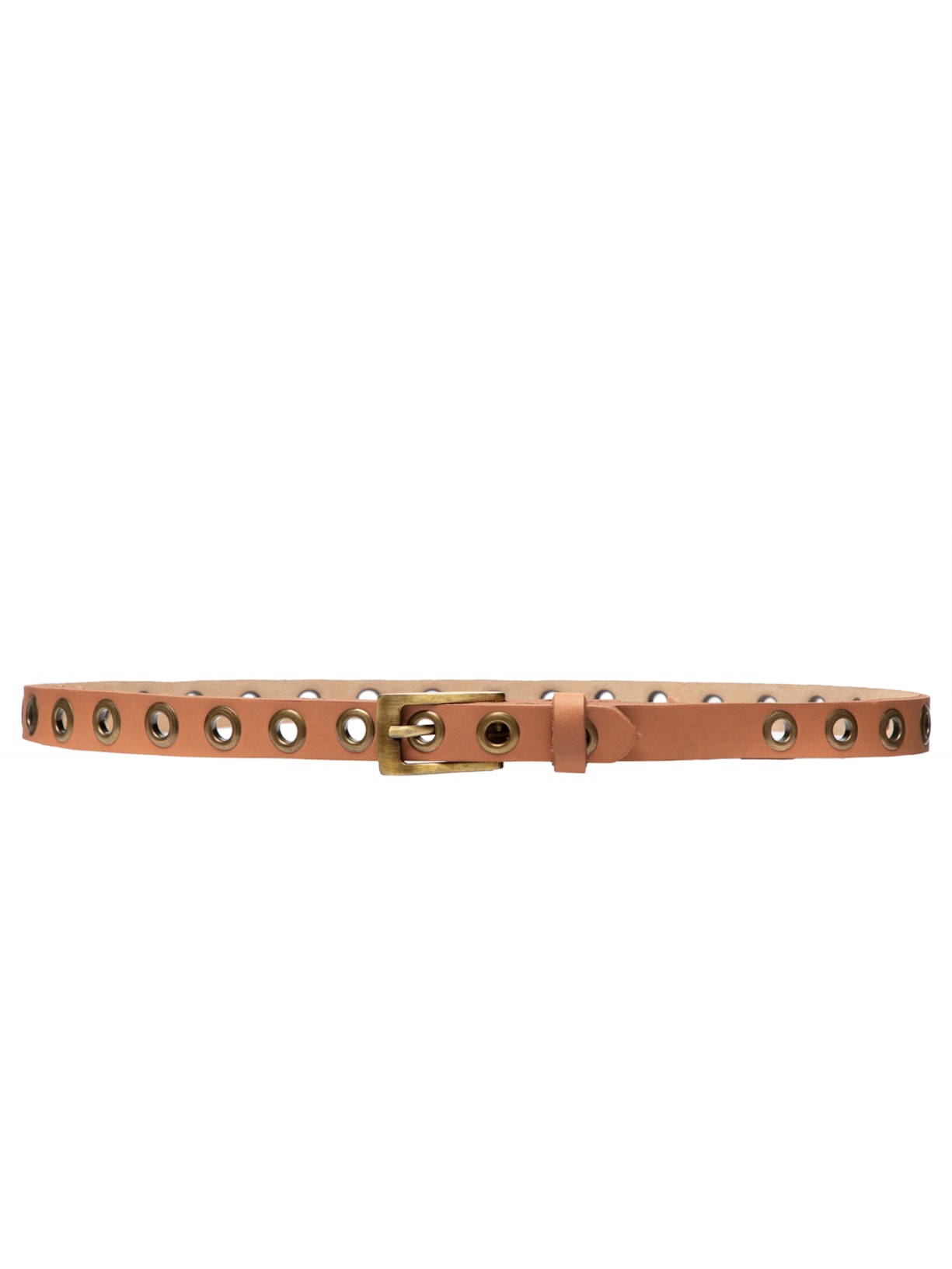 Cinto Feminino Couro Ilhós - Marrom