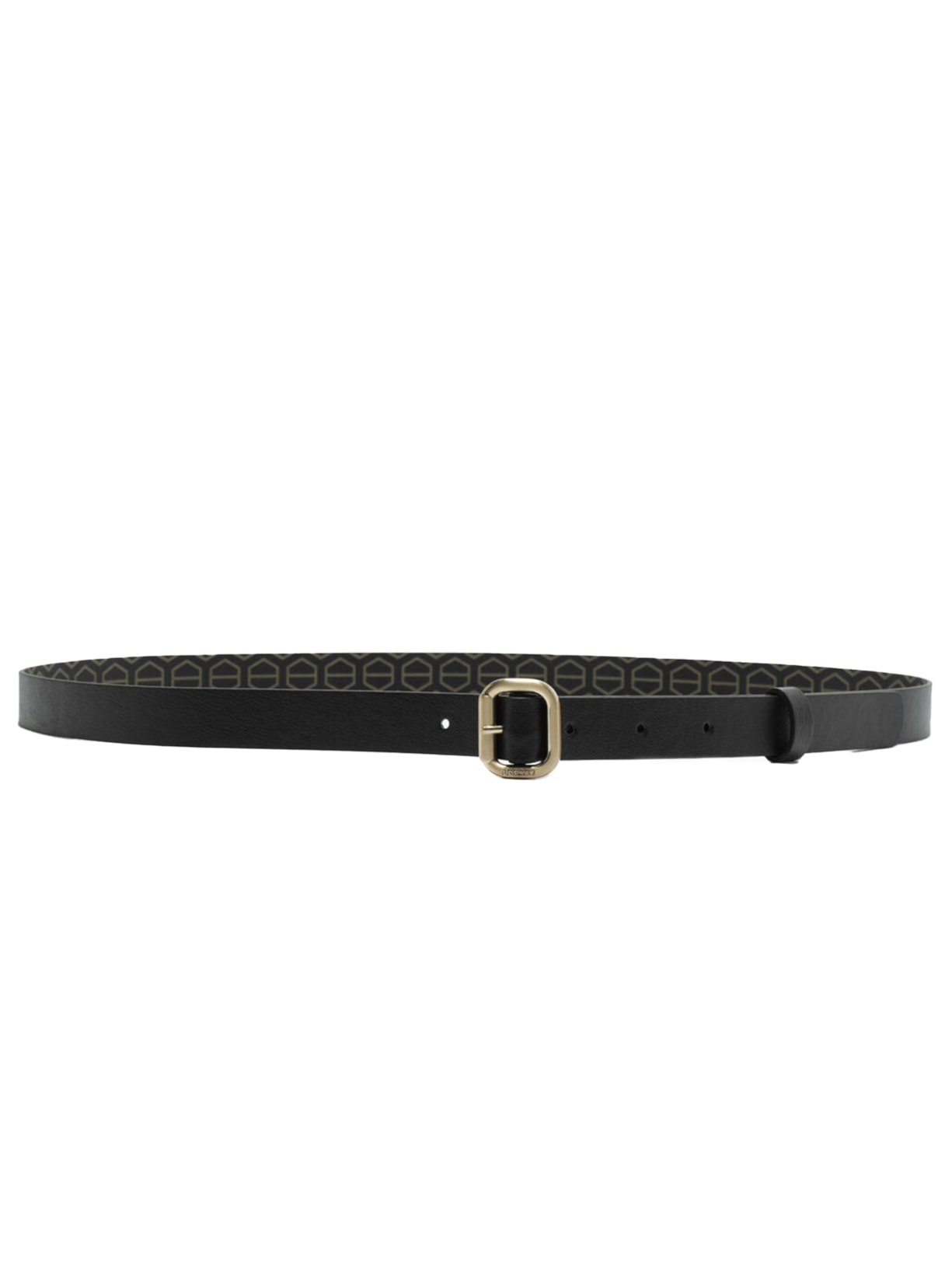 Cinto Feminino Couro Liso Fino Fivela - Preto