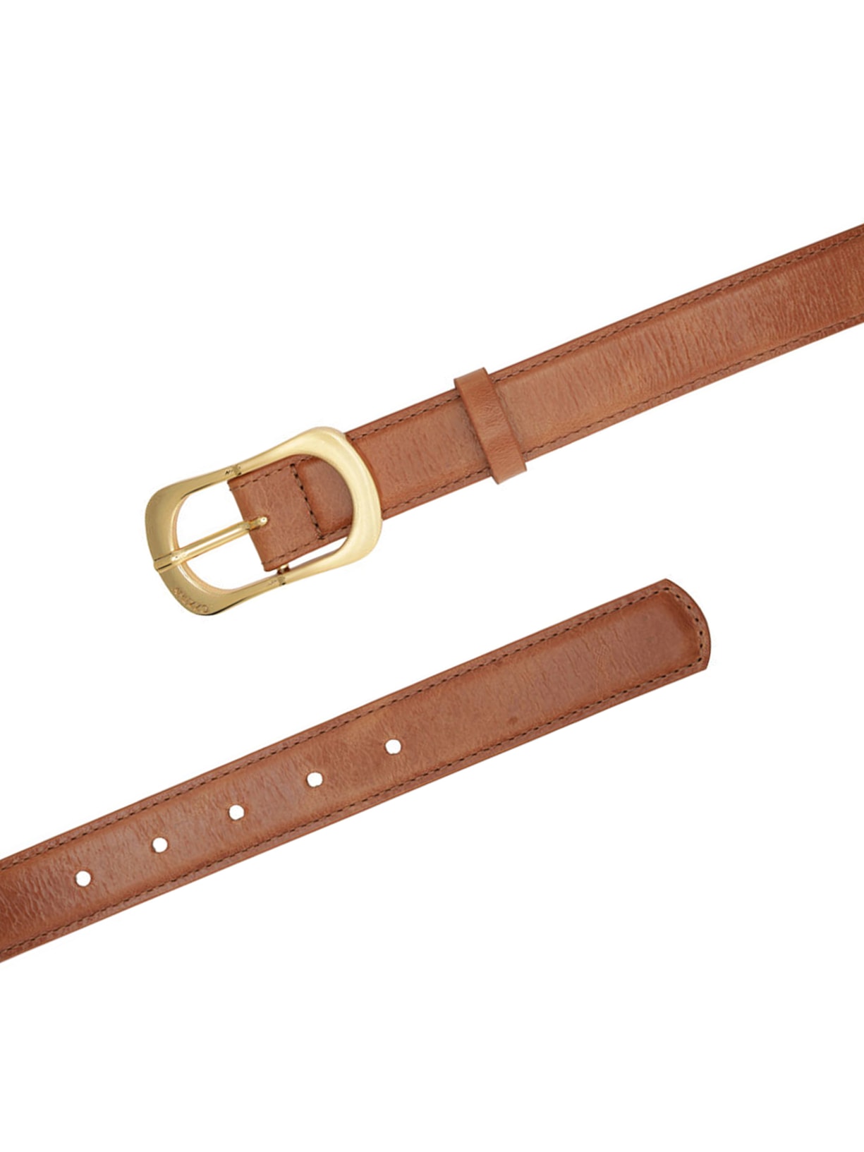 Cinto Feminino Couro Médio Fivela Alongada Marrom Arezzo