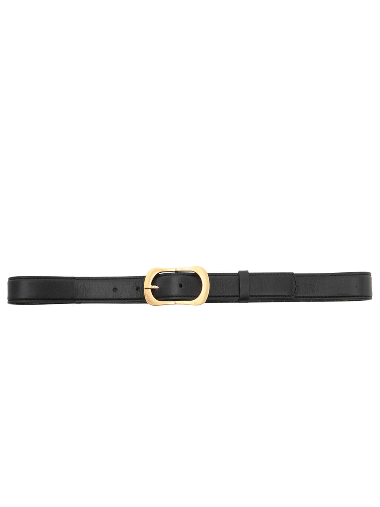 Cinto Feminino Couro Médio Fivela Alongada Preto Arezzo