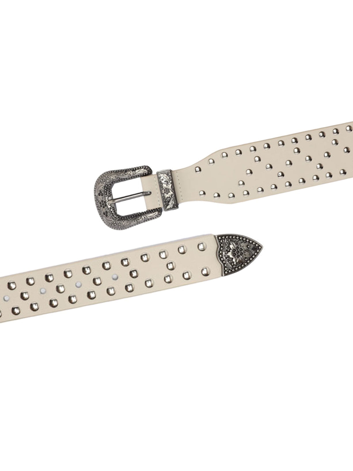 Cinto Feminino Couro Tachas Off White Schutz