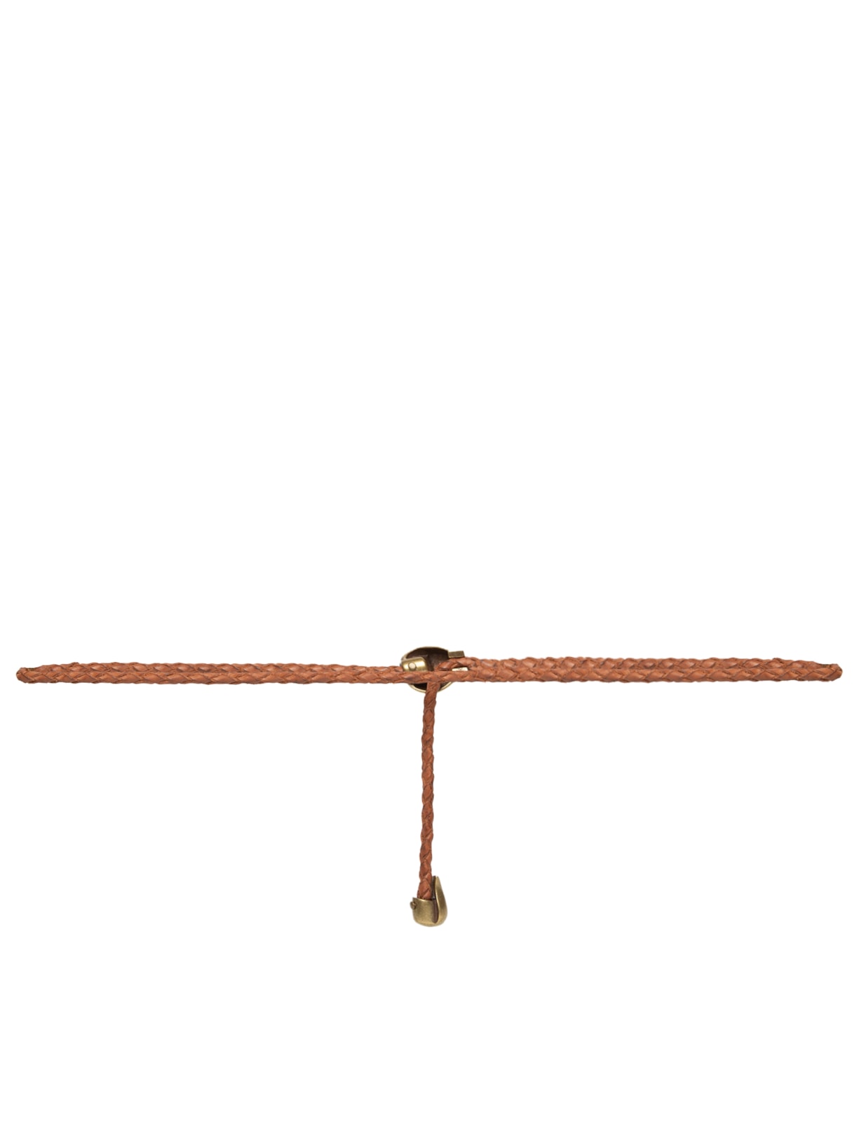 Cinto Feminino Couro Tressê Metal Paisley Marrom Maria Filó