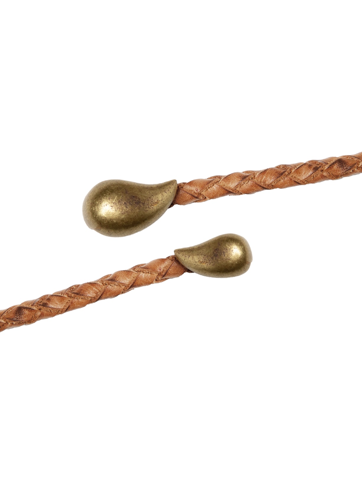 Cinto Feminino Couro Tressê Metal Paisley Marrom Maria Filó