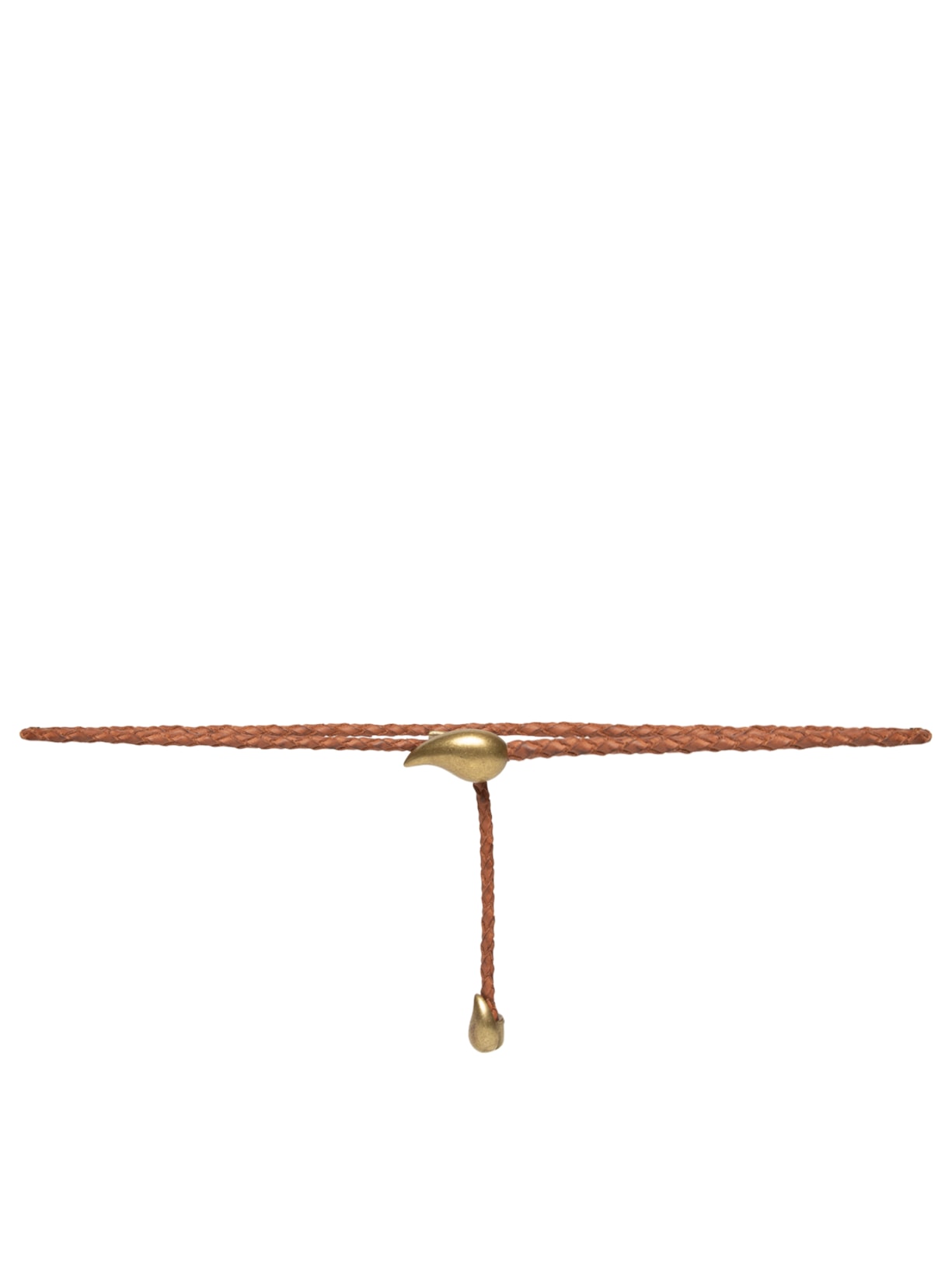 Cinto Feminino Couro Tressê Metal Paisley Marrom Maria Filó