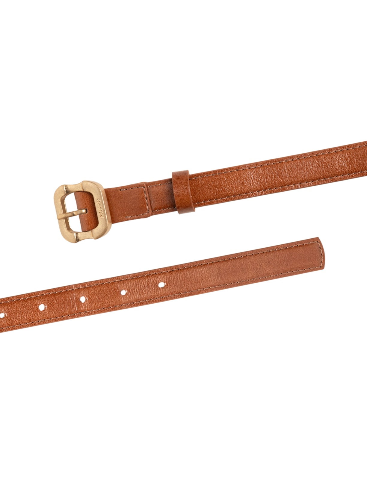 Cinto Feminino Couro Worn Médio Fivela Marrom Arezzo