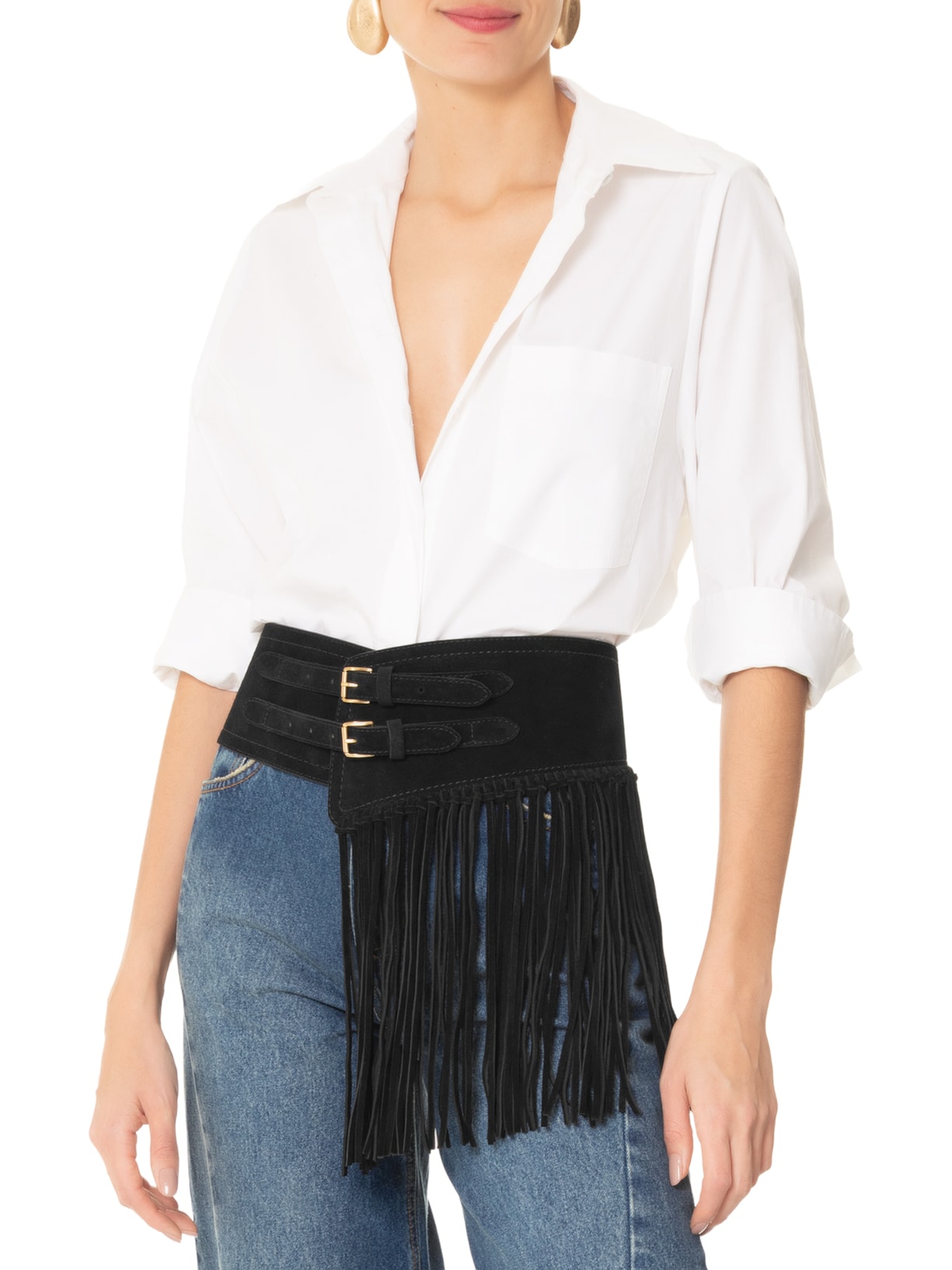 Cinto Feminino Craked Preto Vicenza